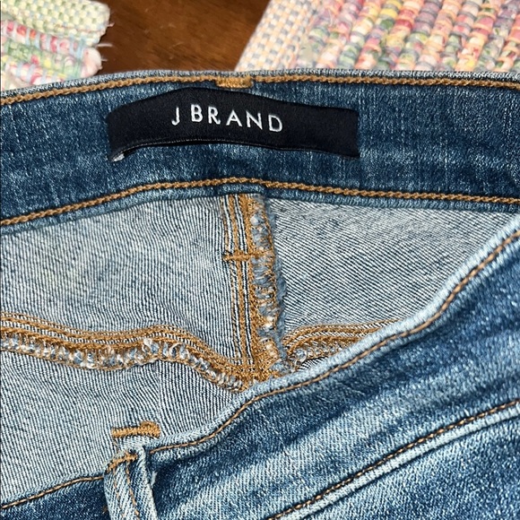 J Brand Blue Skinny Distressed Jeans (worn once) - Picture 7 of 8